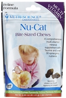 Nu-Cat Bite-Sized Chews, 2.86 oz., 60 Soft Chews