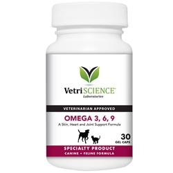 Omega 3,6,9 for Dogs and Cats, 30 Soft Gels