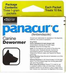 Panacur C (Fenbendazole) Granules, 1 Grams, 3 Packets