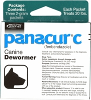 Panacur C (Fenbendazole) Granules, 2 Grams, 3 Packets