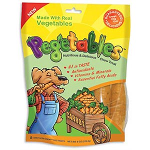 Pegetables Dental Chews, Mixed Vegetables Medium, 8 oz