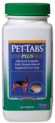 Pet-Tabs Plus Vitamin Mineral Supplement, 60 Tablets