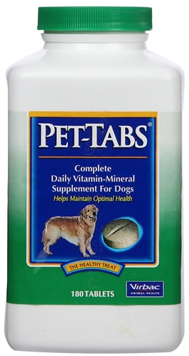 Pet-Tabs OF (Original Formula) Vitamin Mineral Supplement, 180 Tablets