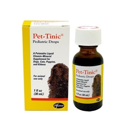 Pet-Tinic Pediatric Drops for Dogs, Cats, Puppies, and Kittens, 1 oz (30 mL)