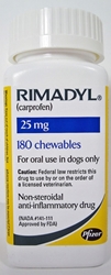 Rimadyl (Carprofen) 25mg, 180 Chewable Tablets