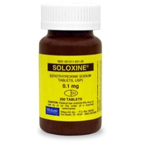 Soloxine (Levothyroxine) 0.1 mg, 250 Tablets