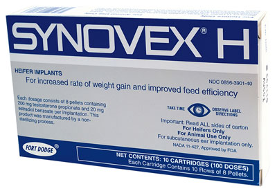 Synovex H Implant, 10 x 10 (100) Doses