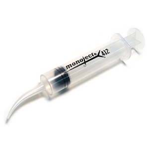 Monoject 412 Curved Tip Syringe, 12 cc, Single Syringe