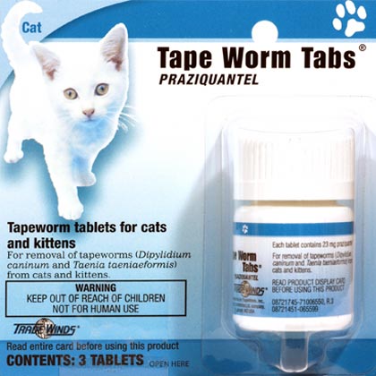 Tape Worm Tabs Feline (Praziquantel) 23 mg, 3 Tablets