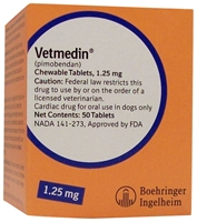 Vetmedin 1.25mg, 50 Chewable Tablets