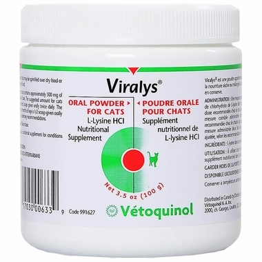 Viralys (L-Lysine) Oral Powder For Cats, 100 gram (3 Pack)