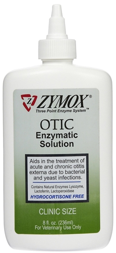 Zymox Otic Enzymatic Solution, Hydrocortisone Free, 8 oz