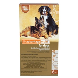 Advantage Multi for Dogs 88-110 lbs, 12 Pack (Brown)