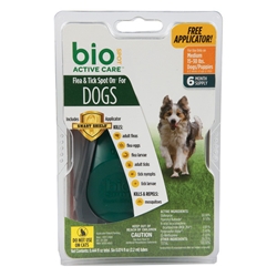 Bio Spot Active Care Flea & Tick Spot On for Dogs 15-30 lbs, 6 Pack : VetDepot.com