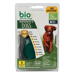 Bio Spot Active Care Flea & Tick Spot On for Dogs 31-60 lbs, 6 Pack : VetDepot.com