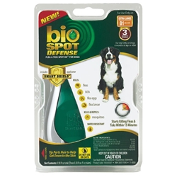 Bio Spot Defense Flea & Tick Spot On for Dogs 81 lbs & Over, 3 Pack : VetDepot.com