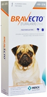 Bravecto 250 mg for Dogs 9.9-22 lbs, 1 Chewable Tablet (Orange)