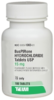 Buspirone 15 mg, 100 Tablets