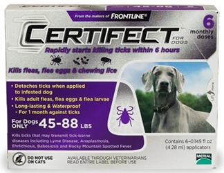 Certifect for Dogs 45-88 lbs, 12 Month (Purple)