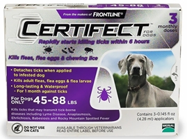 Certifect for Dogs 45-88 lbs, 3 Month (Purple)