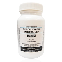 Ciprofloxacin 500 mg, 100 Tablets