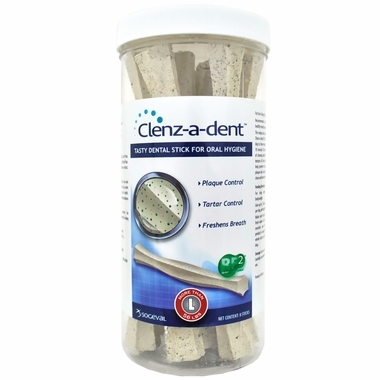 Clenz-A-Dent Dental Chew Sticks for Large Dogs, 6 Chews