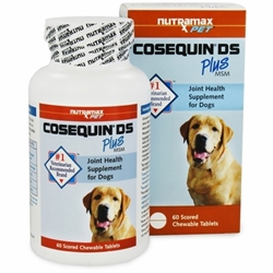 Cosequin DS (Double Strength) Plus MSM for Dogs, 60 Chewable Tablets