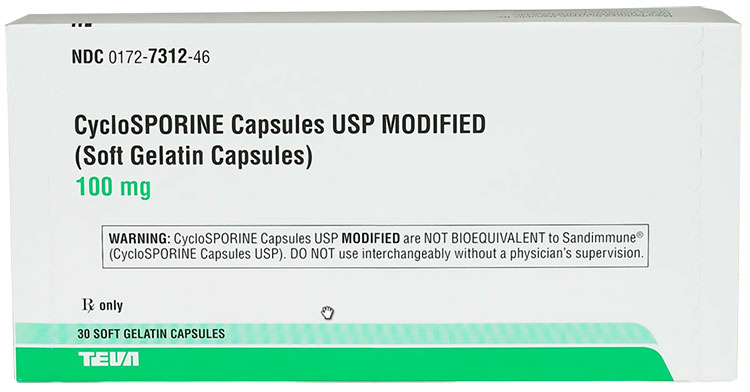 Cyclosporine (modified) 100 mg, 30 Capsules