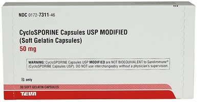 Cyclosporine (modified) 50 mg, 30 Capsules