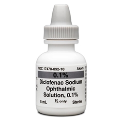 Diclofenac 0.1% Ophthalmic Solution, 5 ml