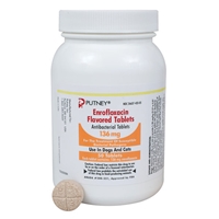 Enrofloxacin Flavored Tablets 136 mg, 100 Tablets