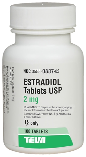 Estradiol 2 mg, 100 Tablets