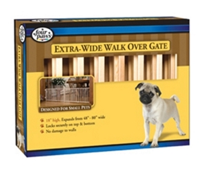 Extra Wide Walk-Over Wood Slat Gate, 18" x 48"