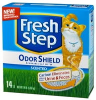 Fresh Step Odor Shield Unscented Cat Litter, 14lb - 3 Pack