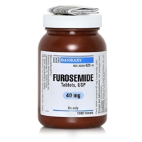 Furosemide 40 mg, 1000 Tablets