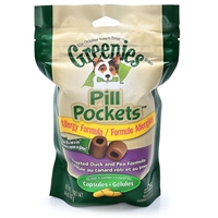 Greenies Pill Pockets Allergy Formula Treats for Dogs, 25 Capsules