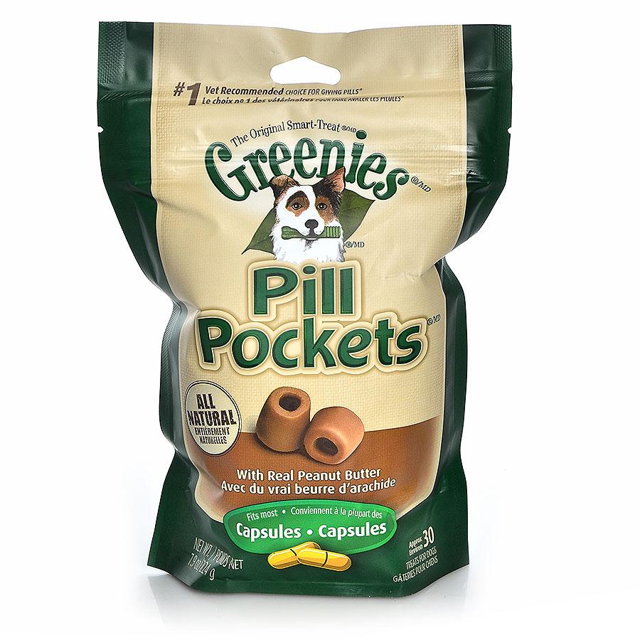 Greenies Pill Pockets, Peanut Butter, 30 Capsules - 6 Pack : VetDepot.com