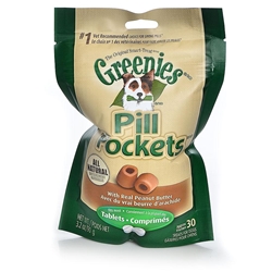 Greenies Pill Pockets, Peanut Butter, 30 Tablets - 6 Pack : VetDepot.com