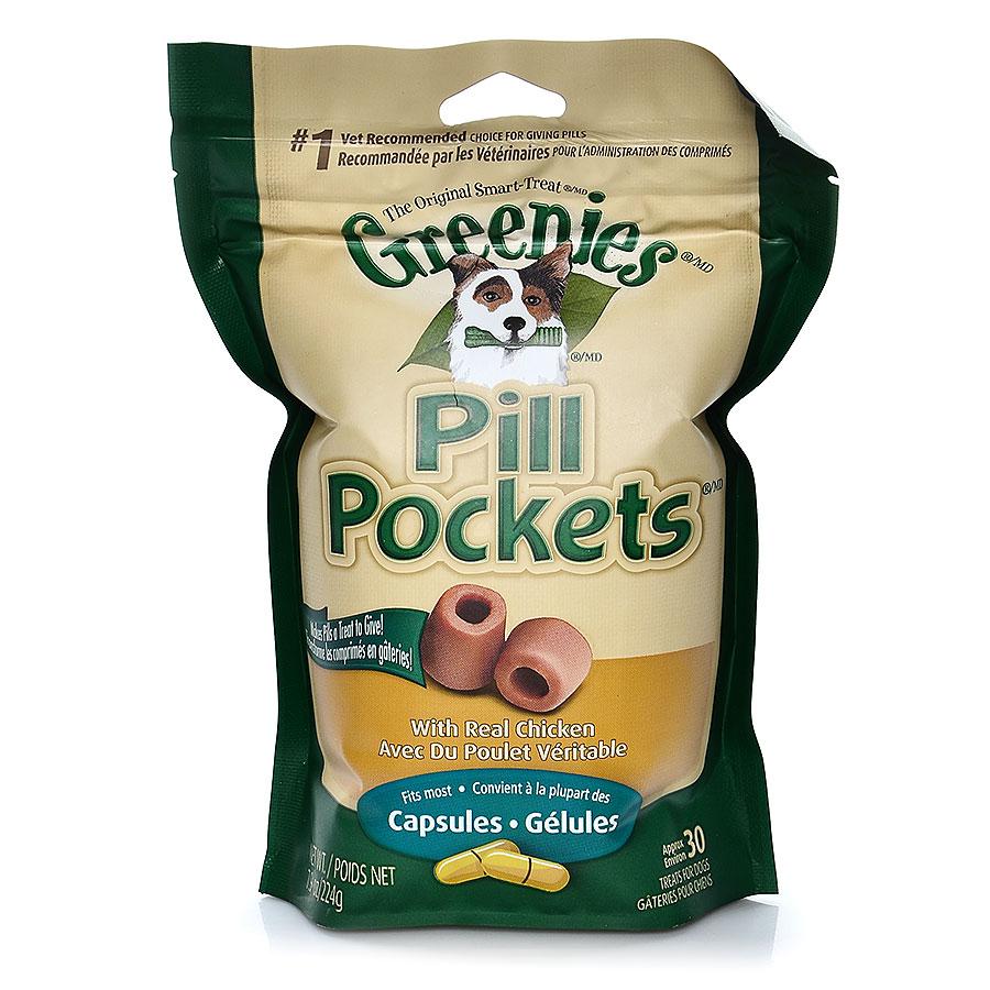 Greenies Pill Pockets for Dogs Chicken Flavor, 30 Capsules - 6 Pack