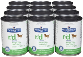 Hills Prescription Diet r/d Canine Weight Loss-Low Calorie Canned Food, 12 x 12.3 oz