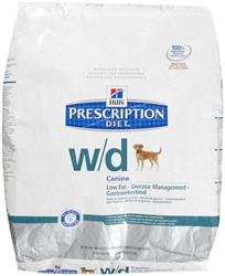 Hills Prescription Diet w/d Canine Low-Fat Glucose Management Gastrointestinal Dry Food, 27.5 lbs