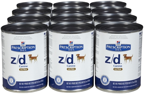 Hill's Prescription Diet z/d Canine ULTRA Allergen Free Canned Food, 12 x 13 oz