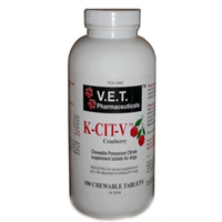 K-CIT-V Cranberry Potassium Citrate for Dogs, 100 Chewable Tablets : VetDepot.com