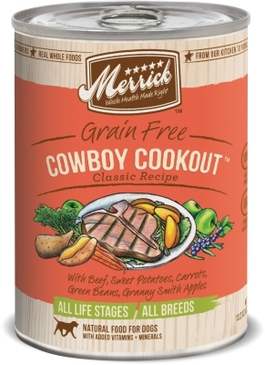 Merrick Grain Free Cowboy Cookout Canned Dog Food, 13.2 oz - 12 Pack