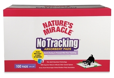 Natures Miracle No Tracking Absorbent Pads, 100 ct