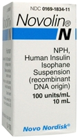 Novolin N Insulin 100 units/ml, 10 ml Vial