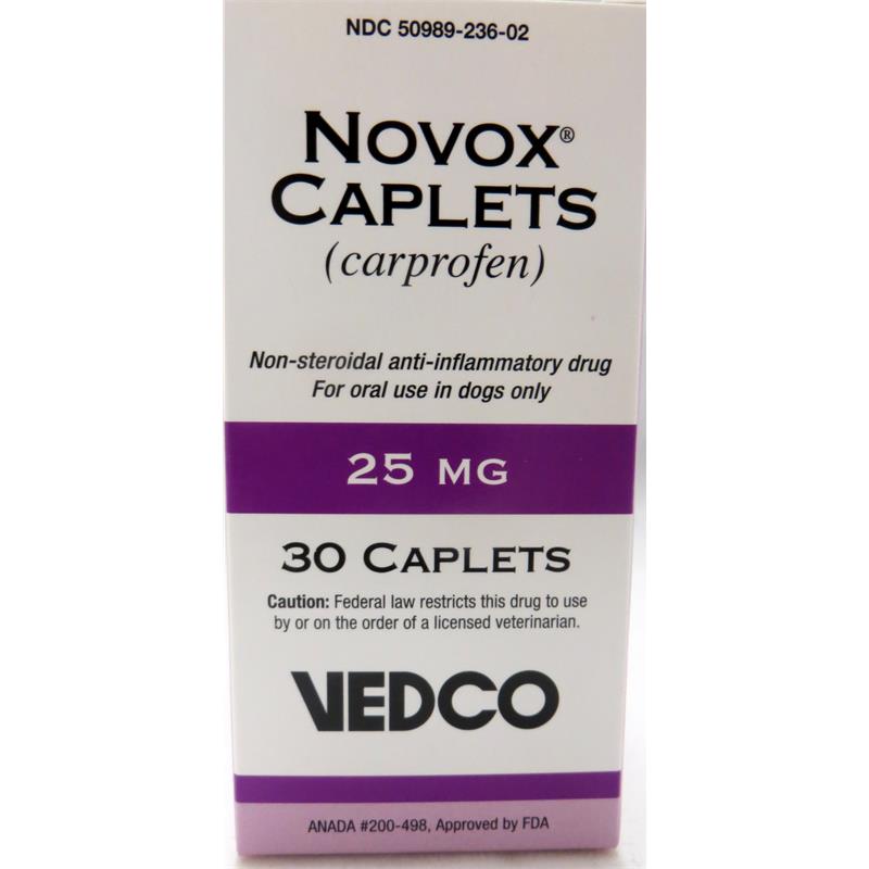 Novox 25 mg, 30 Caplets (Carprofen) : VetDepot.com