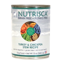 Nutrisca Turkey & Chickpea Stew Canned Dog Food, 13 oz - 12 Pack