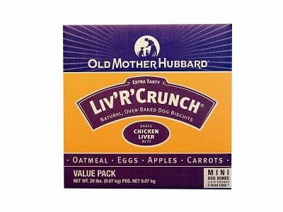 Old Mother Hubbard Liv'R'Crunch Mini Dog Biscuits, 20 lb