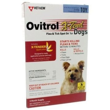 Ovitrol X-Tend for Toy Dogs 6-12 lbs, 3 Month (Blue)